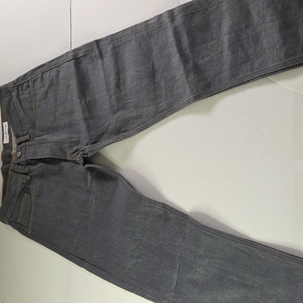 Gustin Men's Dark Gray Straight Jeans 33x32